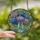 Art Lovers' Tiffany Style Stained Glass Hydrangea Bouquet Sapphire Blue Lavender Amber Stained Glass Suncatcher - s39MGWd6HT