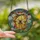 Nature Lovers' Tiffany Stained Glass Beehive Honey Jar Golden Yellow Amber Green Daisy Floral Mosaic Pattern Stained Glass Suncatcher - 2