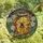 Nature Lovers' Tiffany Stained Glass Beehive Honey Jar Golden Yellow Amber Green Daisy Floral Mosaic Pattern Stained Glass Suncatcher - 4
