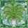 Art Lovers' Tiffany Stained Glass Maidenhair Fern Face Vase Botanical Mosaic Lime Emerald Sky Blue Aqua Stained Glass Suncatcher - 6