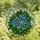 Art Lovers' Tiffany Style Stained Glass Cerulean Blue Daisy & Emerald Green Leaf Mosaic Stained Glass Suncatcher - aSGKoUUOc0