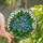 Art Lovers' Tiffany Style Stained Glass Cerulean Blue Daisy & Emerald Green Leaf Mosaic Stained Glass Suncatcher - gAssyORK9d