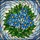 Art Lovers' Tiffany Style Stained Glass Cerulean Blue Daisy & Emerald Green Leaf Mosaic Stained Glass Suncatcher - 6