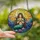 Fantasy Lovers' Tiffany Stained Glass Mermaid Glowing Ocean Celestial Mosaic Jewel Tones Stained Glass Suncatcher - _Zciw4Gp82