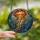 Ocean Lovers' Intricate Tiffany Style Stained Glass Jellyfish Art Glowing Red Orange Yellow Jewel Tones Water Mosaic Stained Glass Suncatcher - 2