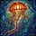 Ocean Lovers' Intricate Tiffany Style Stained Glass Jellyfish Art Glowing Red Orange Yellow Jewel Tones Water Mosaic Stained Glass Suncatcher - 6