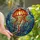 Ocean Lovers' Intricate Tiffany Style Stained Glass Jellyfish Art Glowing Red Orange Yellow Jewel Tones Water Mosaic Stained Glass Suncatcher - 1