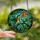 Nature & Art Lovers' Tiffany Stained Glass Hummingbird Emerald Golden Orange Floral Mosaic Stained Glass Suncatcher - 2