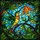 Nature & Art Lovers' Tiffany Stained Glass Hummingbird Emerald Golden Orange Floral Mosaic Stained Glass Suncatcher - 6
