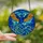 Nature & Art Enthusiasts Vibrant Tiffany Stained Glass Bird Royal Blue Sunny Yellow Turquoise Teal Intricate Mosaic Sky Stained Glass Suncatcher - 54OnryPgDH