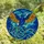 Nature & Art Enthusiasts Vibrant Tiffany Stained Glass Bird Royal Blue Sunny Yellow Turquoise Teal Intricate Mosaic Sky Stained Glass Suncatcher - cxVFbCFYPg