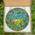 Vibrant Art Admirers' Stained Glass Heart Mosaic Intricate Blue Golden Yellow Stained Glass Suncatcher - bOB4dK1AX1