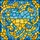Vibrant Art Admirers' Stained Glass Heart Mosaic Intricate Blue Golden Yellow Stained Glass Suncatcher - 6