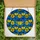 Art Nouveau Fans' Intricate Stained Glass Heart Mosaic Cerulean Blue Golden Yellow Stained Glass Suncatcher - ob2Ws3BKYY
