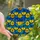 Art Nouveau Fans' Intricate Stained Glass Heart Mosaic Cerulean Blue Golden Yellow Stained Glass Suncatcher - wVUKfN03-Z