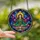 Women's Vibrant Stained Glass Goddess Lotus Cosmic Emerald Teal Gold Art Stained Glass Suncatcher - STmpc1WPUq