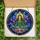 Women's Vibrant Stained Glass Goddess Lotus Cosmic Emerald Teal Gold Art Stained Glass Suncatcher - yLJlAyUZHB