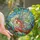 Fantasy Art Lovers' Tiffany Stained Glass Fairy Dandelion Tree Blue Green Pink Orange Mosaic Stained Glass Suncatcher - 1