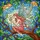 Fantasy Art Lovers' Tiffany Stained Glass Fairy Dandelion Tree Blue Green Pink Orange Mosaic Stained Glass Suncatcher - 6