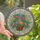 Art Lovers' Tiffany Stained Glass Chrysanthemum Basket, Pink Purple Green Jewel Tone Mosaic Stained Glass Suncatcher - 1