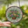 Art Lovers' Tiffany Stained Glass Chrysanthemum Basket, Pink Purple Green Jewel Tone Mosaic Stained Glass Suncatcher - 2