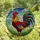 Stained Glass Art Enthusiasts' Vibrant Proud Rooster Tiffany Mosaic Jewel Tone Pattern Stained Glass Suncatcher - 4