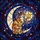 Cat Lovers' Tiffany Style Stained Glass Tabby Cat Crescent Moon Star Amber Jewel Tones Stained Glass Suncatcher - 6