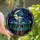 Stained Glass Art Lovers' Intricate Tiffany Style Whimsical Skeleton Moonlit Mosaic Opalescent Pink Black Stained Glass Suncatcher - 1