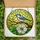 Nature Lovers' Glowing Stained Glass Blue Bird White Flower Golden Yellow Lime Green Mosaic Stained Glass Suncatcher - 5