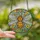 Art Lovers' Tiffany Stained Glass Bee, Pressed Flowers, Organic Mosaic, Jewel Tones, Bold Lead Lines Stained Glass Suncatcher - f041FqniaD