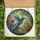 Nature Lovers' Vibrant Tiffany Stained Glass Hummingbird Tropical Foliage Jewel Tone Mosaic Edge-to-Edge Design Stained Glass Suncatcher - 5