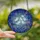 Whimsical Decor Enthusiasts' Intricate Stained Glass Glowing Ghosts Enchanted Forest Indigo Cerulean Stained Glass Suncatcher - 2