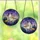 Fantasy Art Lovers' Glowing Tiffany Stained Glass Ghost Witch Cat Broom Blue Floral Indigo Night Stained Glass Suncatcher - 3