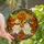 Festive Fall Fans' Whimsical Stained Glass Ghosts, Vibrant Jewel Tone Autumn Forest Art Stained Glass Suncatcher - 1