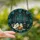 Whimsical Spooky Season Fans' High-Res Tiffany Stained Glass Ghost Storytelling Campfire Mosaic Teal Blue Stained Glass Suncatcher - 2