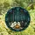 Whimsical Spooky Season Fans' High-Res Tiffany Stained Glass Ghost Storytelling Campfire Mosaic Teal Blue Stained Glass Suncatcher - 4