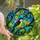 Nature Lovers' Radiant Stained Glass Bird Artwork, Tiffany Style Yellow Amber Blue Green Mosaic Pattern Stained Glass Suncatcher - 1
