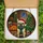 French Bulldog Owners' Jewel Tone Stained Glass Christmas Fawn Frenchie Holiday Mosaic Scene Stained Glass Suncatcher - Y6hkZRhU5m