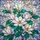 Art Lovers' Pearlescent Stained Glass Magnolia Floral Design with Teal Lavender Emerald Jewel Tones Stained Glass Suncatcher - 6