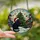 Christmas Cat Lovers' Vibrant Stained Glass Black Cat Christmas Tree Winter Mosaic Art Stained Glass Suncatcher - 2