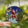 Festive Art Lovers' Vibrant Tiffany Stained Glass Santa Basketball Winter Village Mosaic Stained Glass Suncatcher - 6oQZqdt6eV
