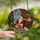 Christmas Lovers' Detailed Stained Glass Santa Stirring Pot, Holiday Mosaic Pattern, Tiffany Jewel Tones Red Gold Green Blue Stained Glass Suncatcher - 2