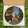 Christmas Lovers' Detailed Stained Glass Santa Stirring Pot, Holiday Mosaic Pattern, Tiffany Jewel Tones Red Gold Green Blue Stained Glass Suncatcher - 5