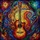 Music Lovers & Art Enthusiasts' Vibrant Stained Glass Acoustic Guitar Mosaic Artwork, Jewel Tone Abstract Patterns Stained Glass Suncatcher - 6