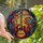 Music Lovers & Art Enthusiasts' Vibrant Stained Glass Acoustic Guitar Mosaic Artwork, Jewel Tone Abstract Patterns Stained Glass Suncatcher - 1