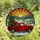 Holiday Lovers' Glowing Stained Glass Red Truck Christmas Tree Snowy Pine Mountain Art Stained Glass Suncatcher - 2Xz7D4E5-m