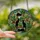 Nature & Cat Art Lovers' Intricate Stained Glass Botanical Black Cat Succulent Jewel Tone Mosaic Stained Glass Suncatcher - 2