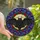 Gothic Art Enthusiasts' Tiffany Style Mothman Full Moon Red Roses Dark Blue Purple Floral Mosaic Stained Glass Suncatcher - 1z9YOWjGf7