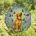 Golden Retriever Lovers' Tiffany Stained Glass Labrador Dog Monarch Butterfly Daisy Mosaic Stained Glass Suncatcher - _YuwtDdmzv