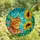 Cat Lovers' Intricate Tiffany Stained Glass Orange Tabby, Sunflowers & Daisies Mosaic Stained Glass Suncatcher - 4